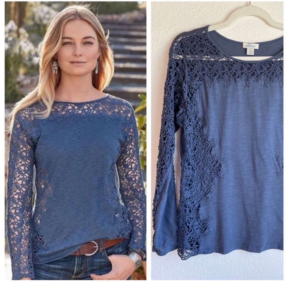 Sundance | Lily’s Lace Inset Long Sleeve Tee